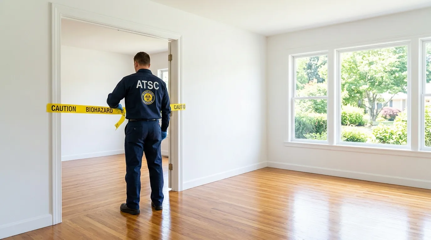 Certified biohazard cleanup crew performing Crime Scene Cleanup in Three Rivers